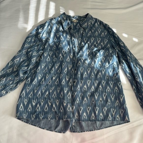Tribal Jeans Chambray Blouse - Picture 1 of 6